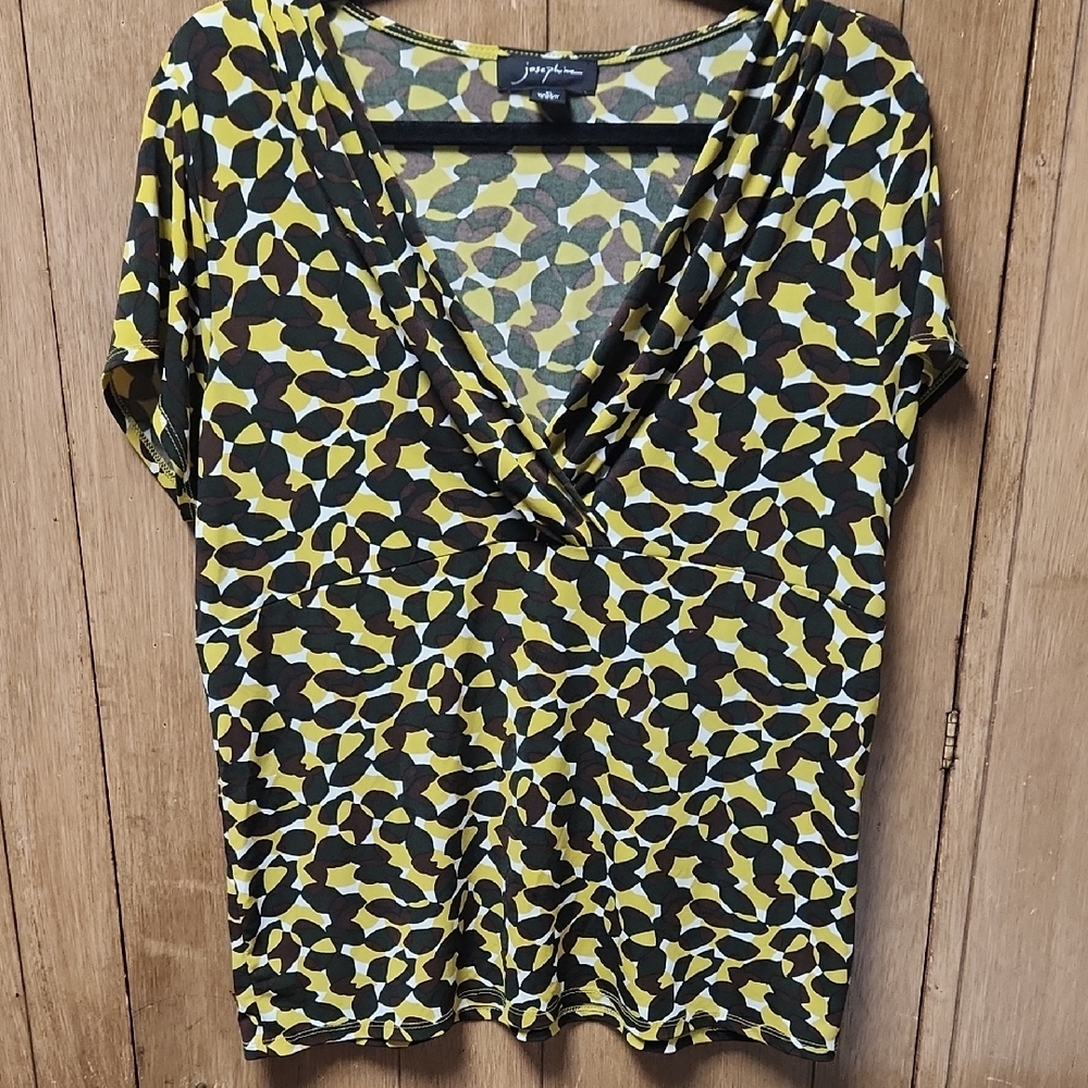 Josephine Graphic Black and Yellow Relaxed Blouse